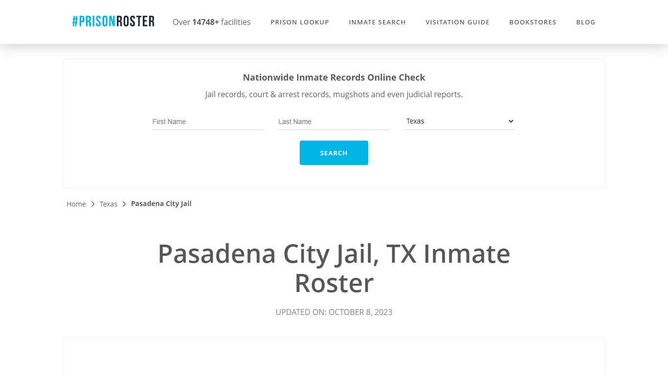 Pasadena City Jail, TX Inmate Roster - Prisonroster
